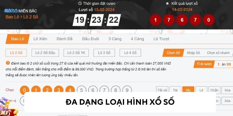 Có nhiều loại hình xổ số khác nhau